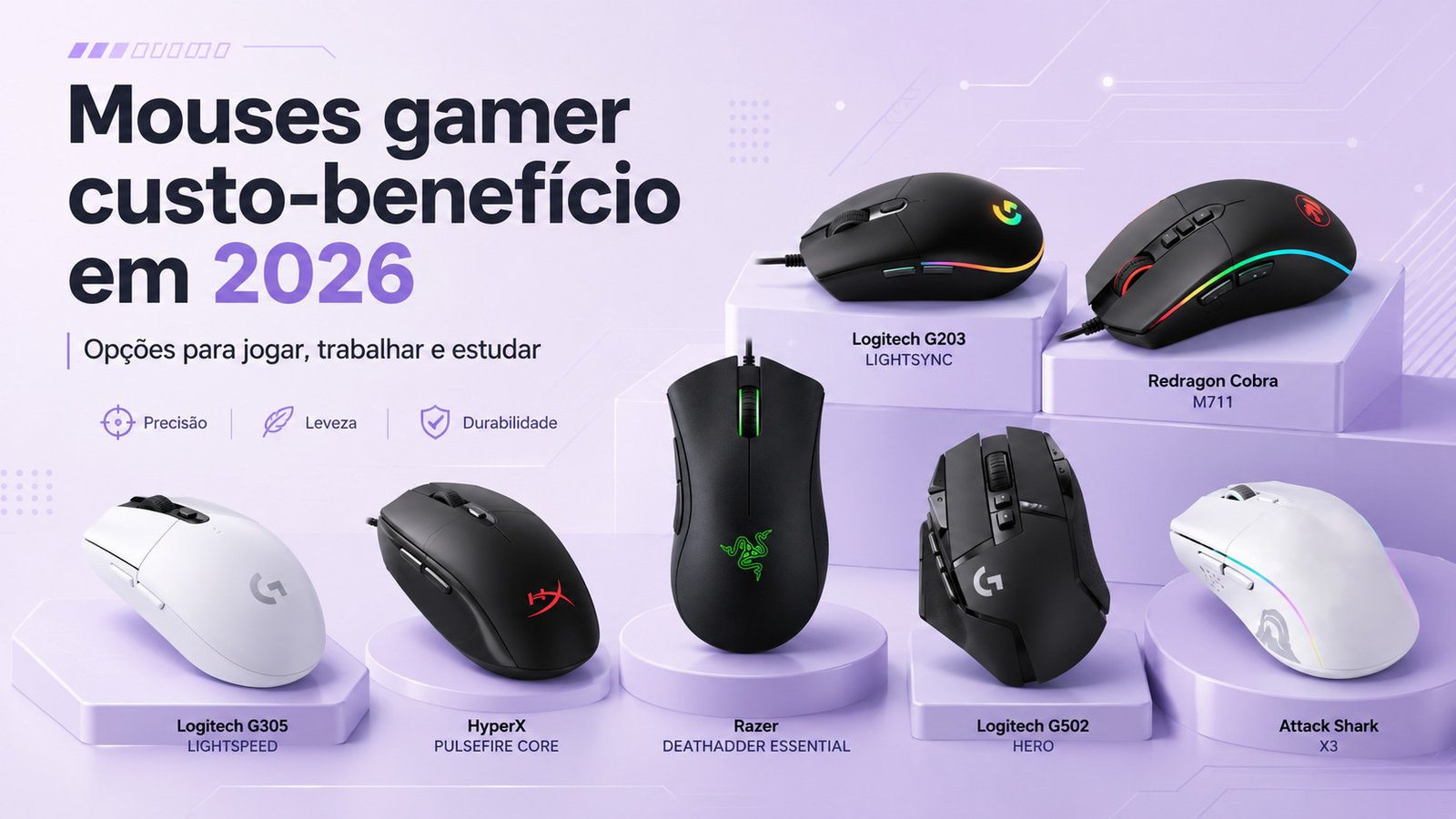 Mouses gamer custo-benefício para jogar, trabalhar e estudar