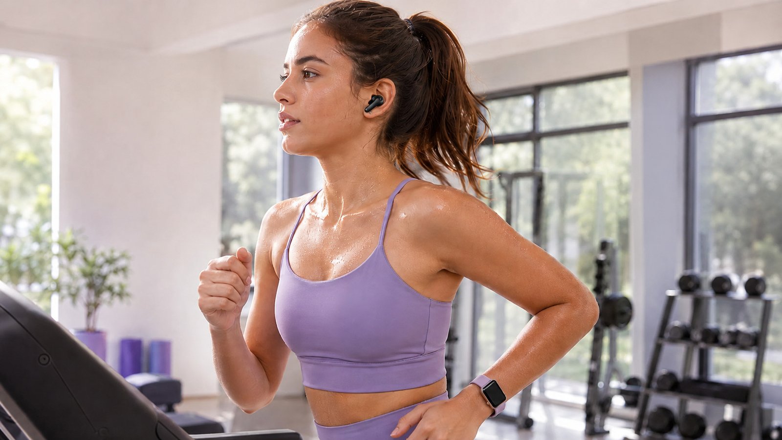 Anker Soundcore P20i sendo usado em treino leve