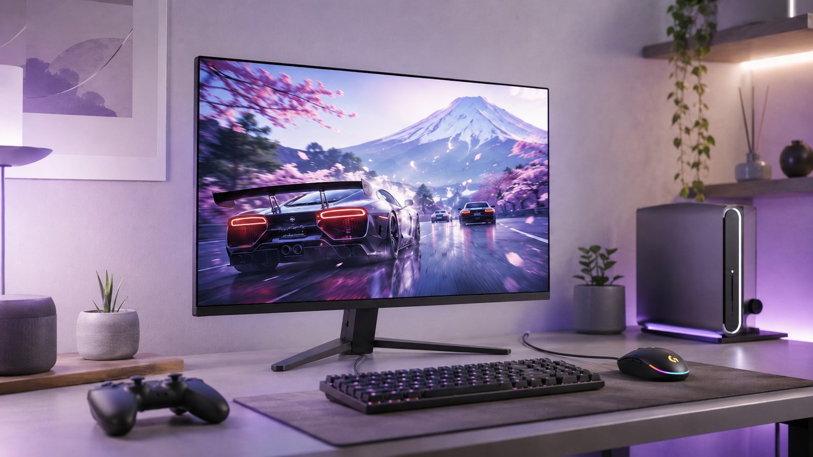 Mouse gamer Logitech G203 Lightsync em setup de trabalho e jogos