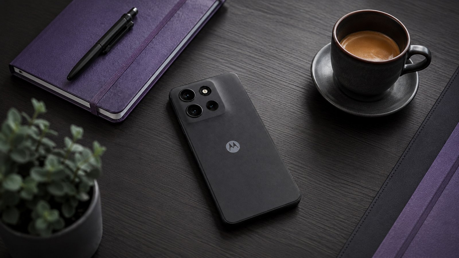 Moto G56 5G visto pela parte traseira